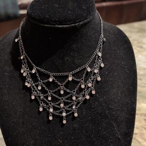 Cookie Lee Silver Multi-Layer Necklace